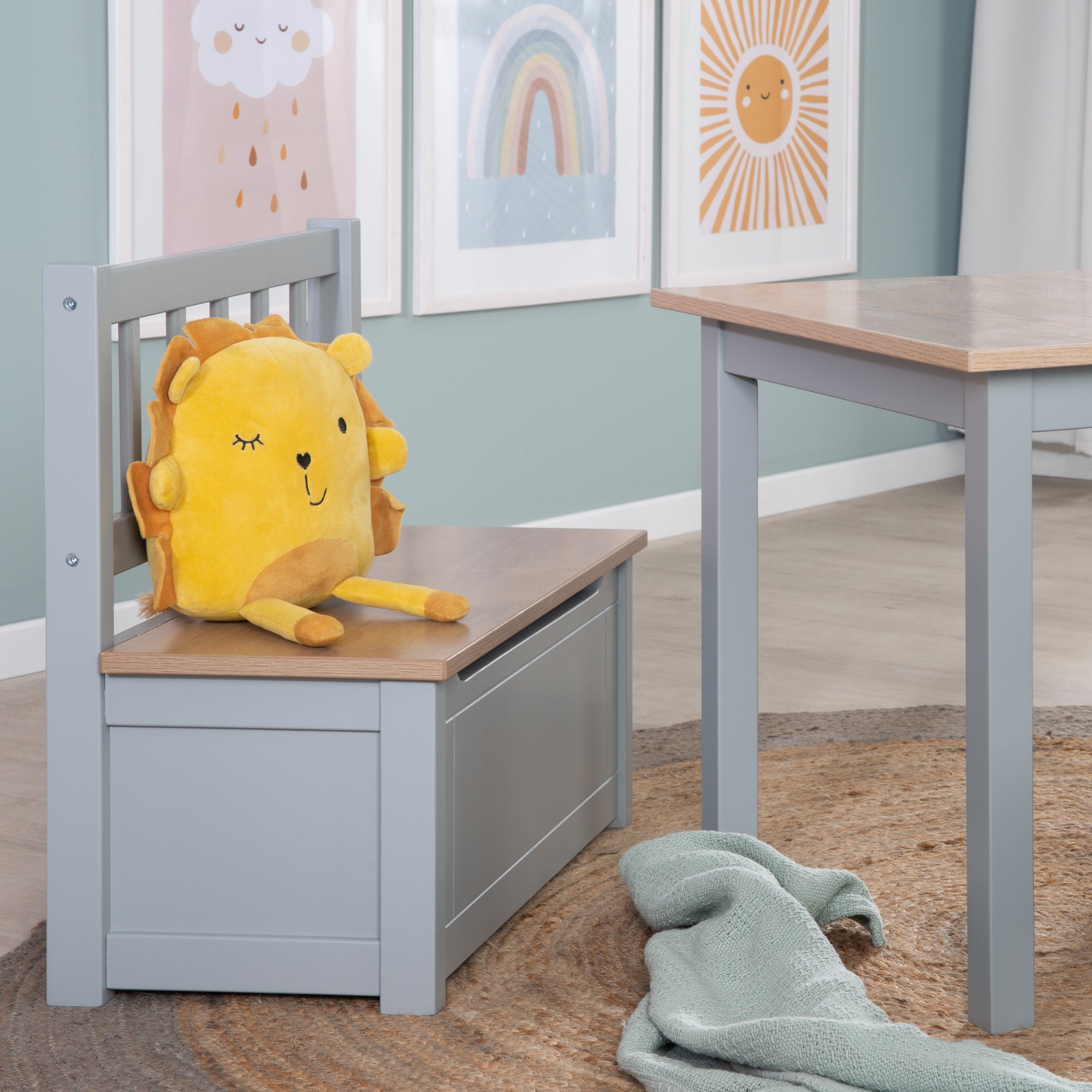 Roba 450050HTP Kindertruhenbank holz taupe – Spielmöbel - Bild 9 Roba 450050HTP Kindertruhenbank holz taupe – Spielmöbel - Produktbild 9