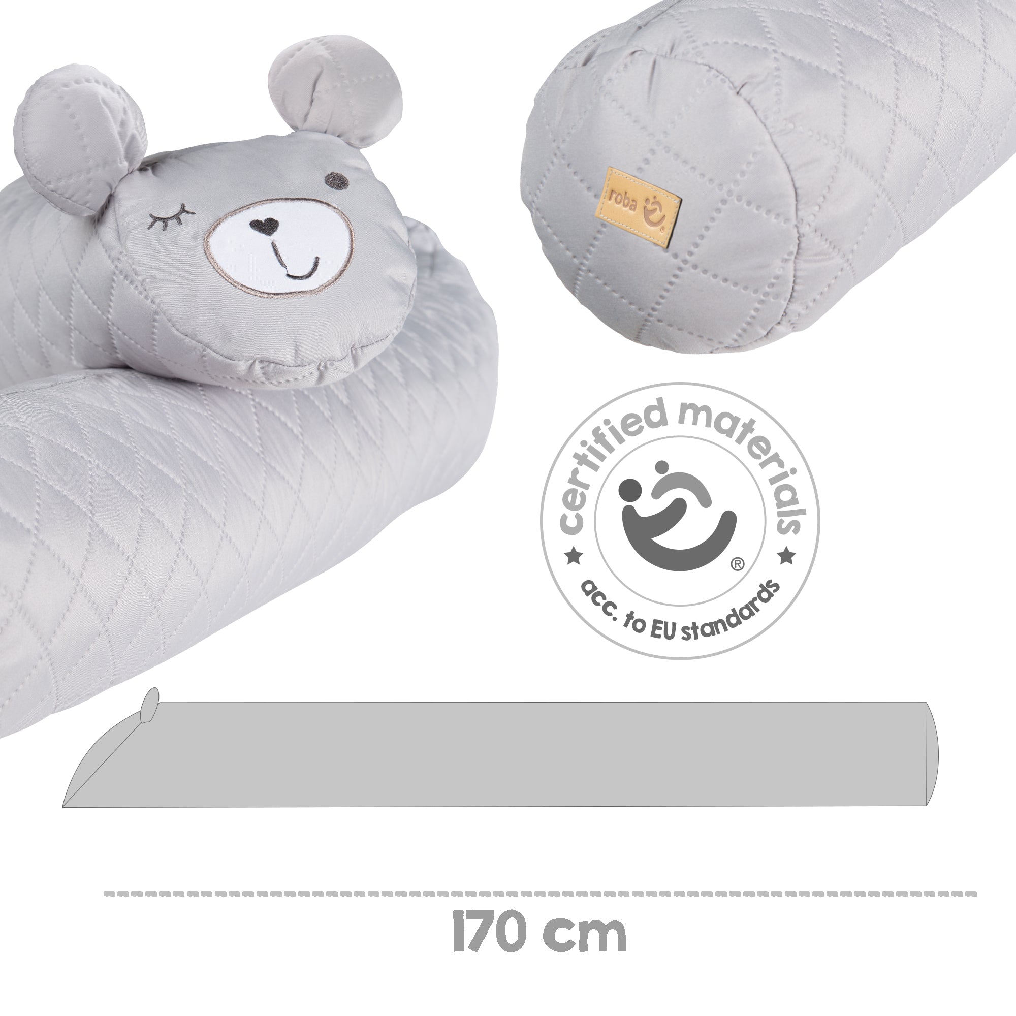 Roba 284100V230 Bettschlange roba Style grau – Babynester - Produktbild 3