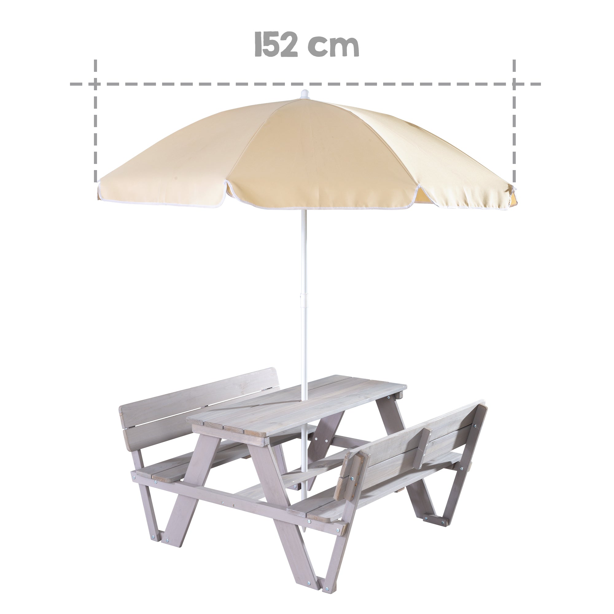 Roba 456007GAZU Kindersitzgruppe + Lehne/Schirm Set grau – Outdoor + - Bild 9 Roba 456007GAZU Kindersitzgruppe + Lehne/Schirm Set grau – Outdoor + - Produktbild 9