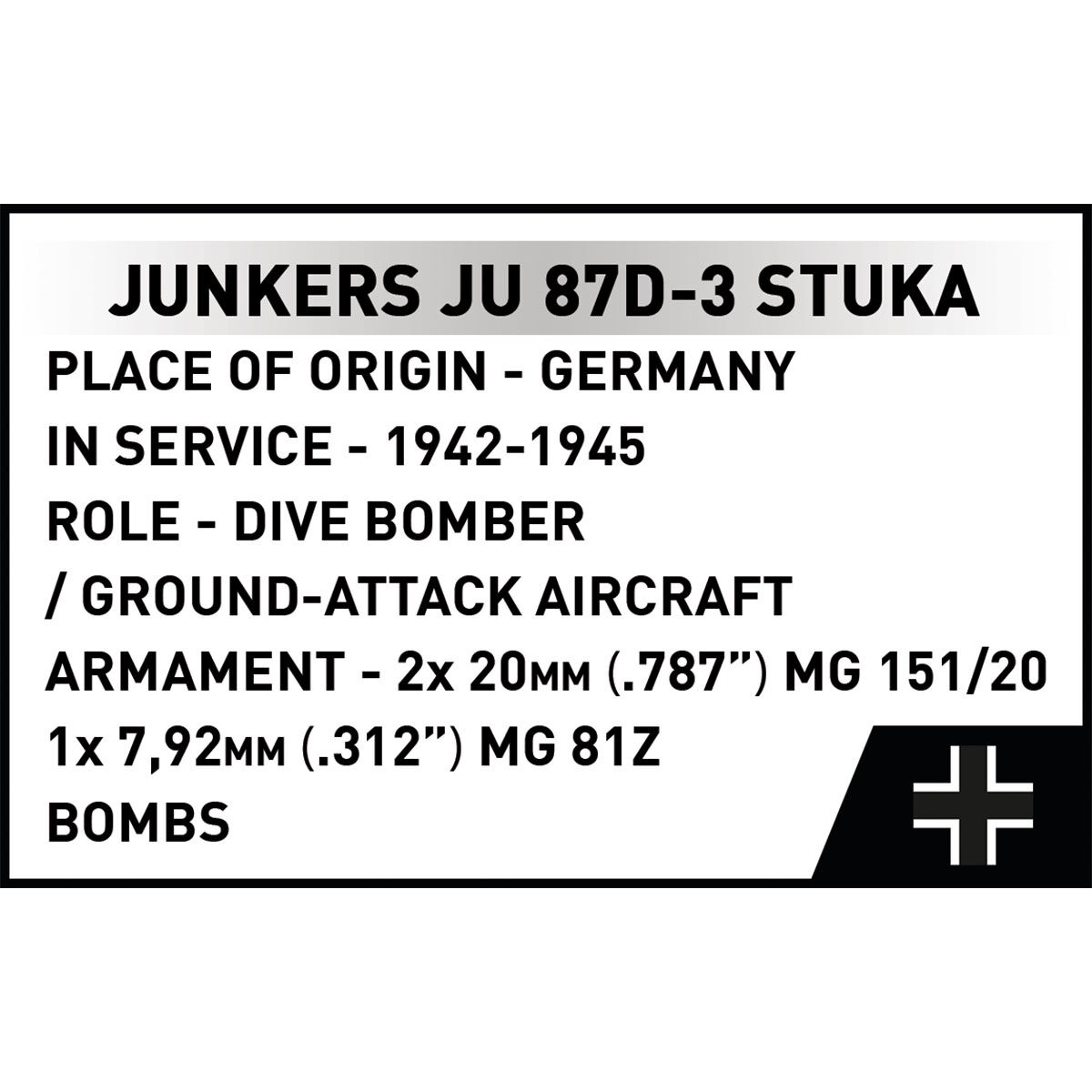 COBI 5768 - Junkers JU 87G-2 STUKA - Bild 16 COBI 5768 - Junkers JU 87G-2 STUKA - Bild 16