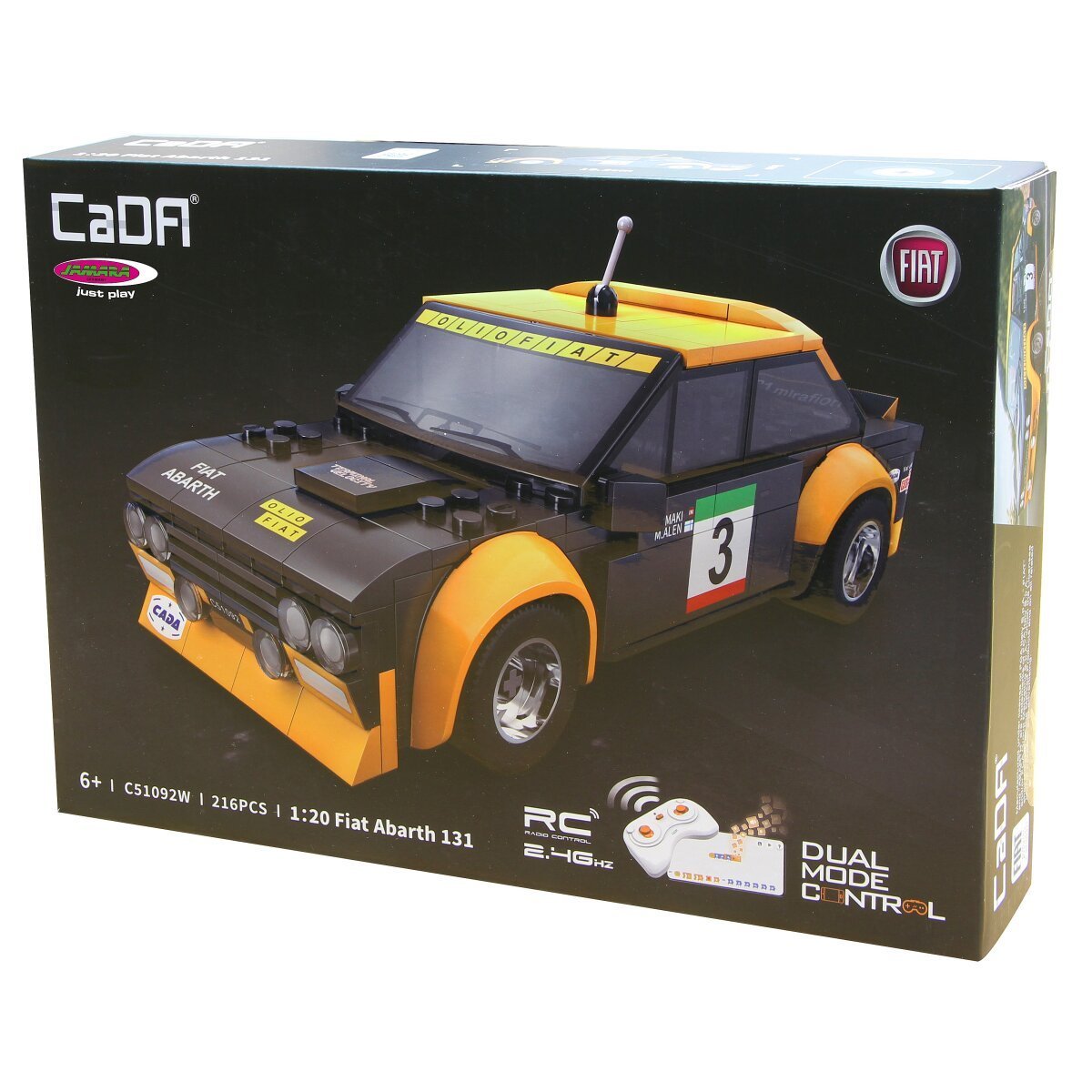 JAMARA CaDA Fiat Abarth 131 1:20 schwarz 2,4GHz Bricks ab 6 Jahren JAMARA CaDA Fiat Abarth 131 1:20 schwarz 2,4GHz Bricks ab 6 Jahren