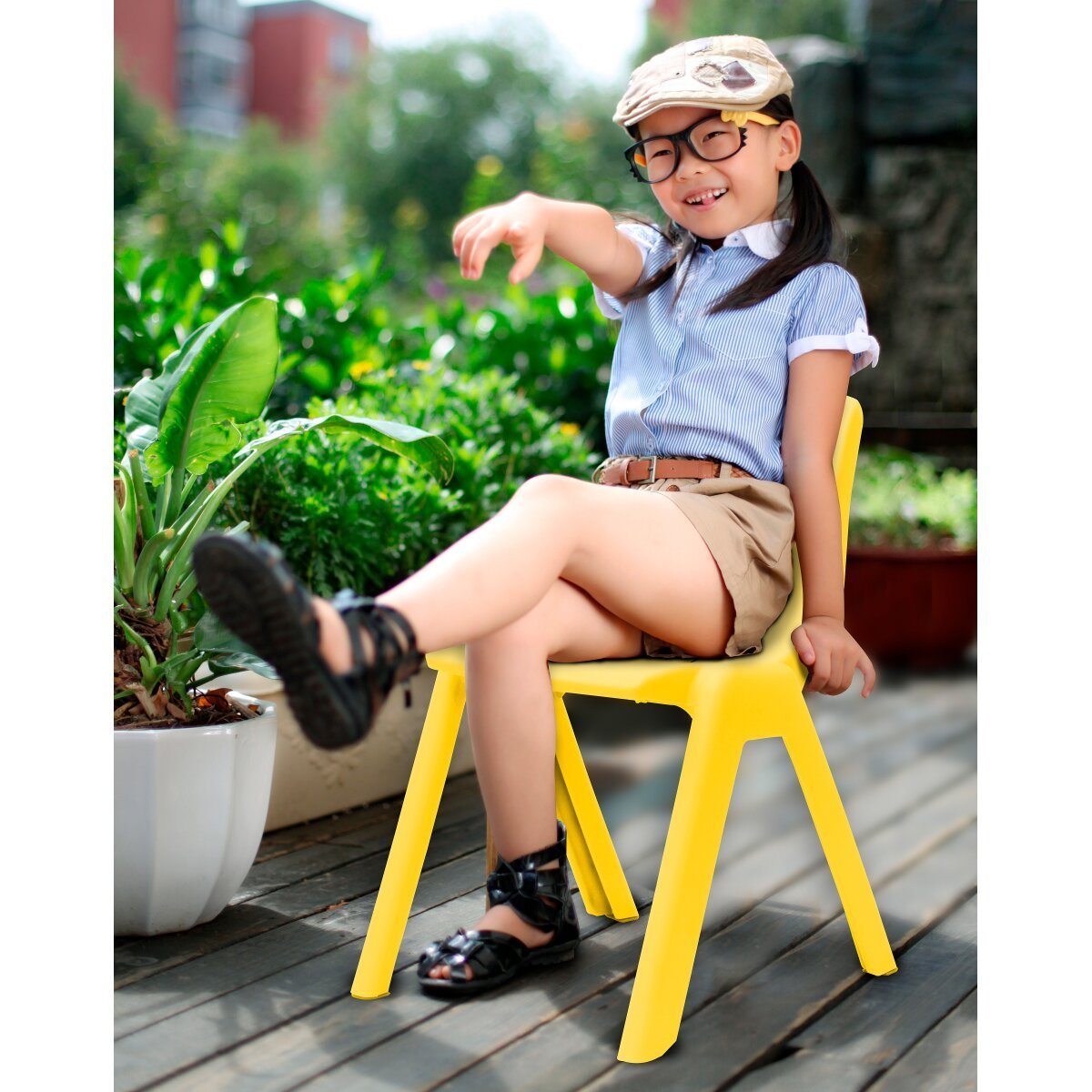 JAMARA Kinderstuhl Smiley bis 100 KG gelb
