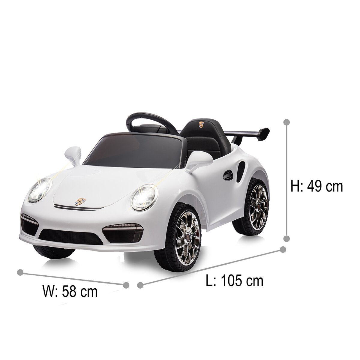 JAMARA Ride-on RUF CTR3 Club Sport weiß 2,4GHz Li-Power 12.6 ab 3 Jahren