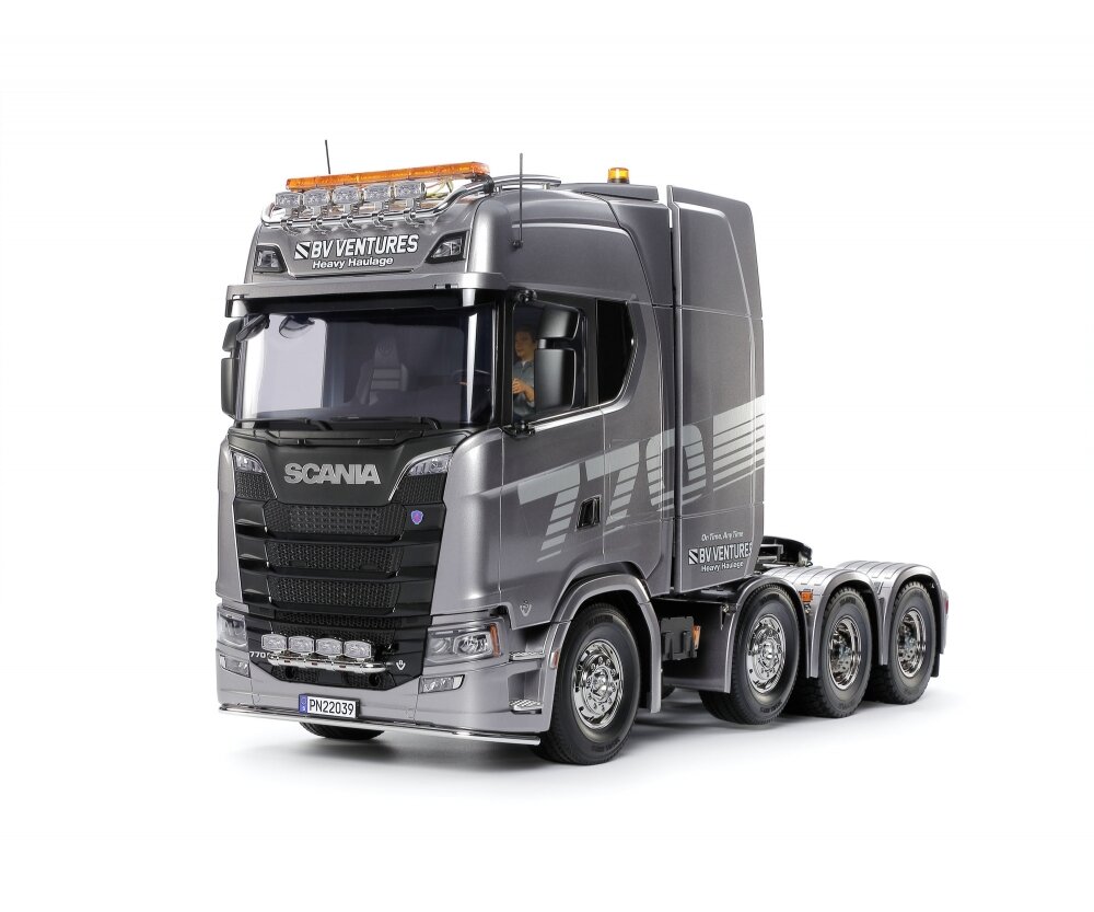 Tamiya_1:14_RC_SCANIA_770S_8x4/4_300056371, lkw, Fahrzeug, Anhänger-LKW, Person, Rad