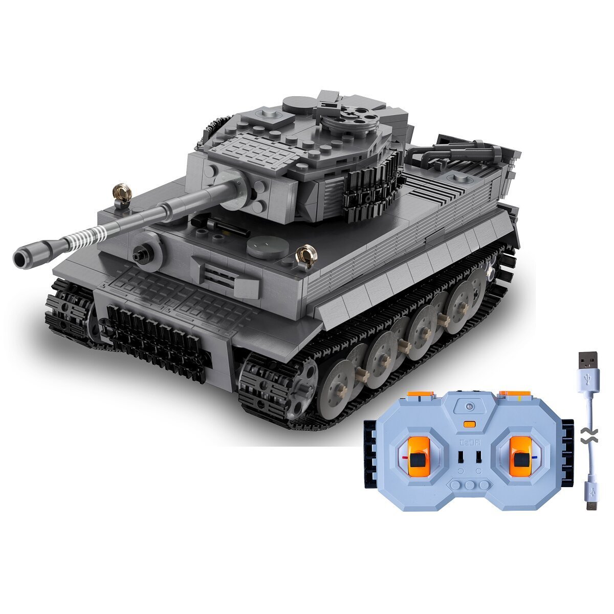 JAMARA CaDA Panzer Tiger 1:35 grau 2,4GHz Bricks ab 8 Jahren JAMARA CaDA Panzer Tiger 1:35 grau 2,4GHz Bricks ab 8 Jahren