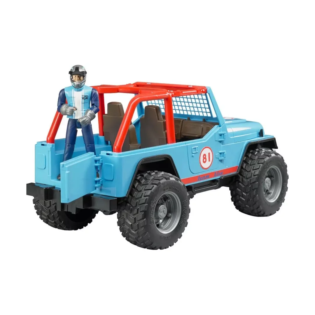Bruder 02541 Jeep Cross Country Racer blau mit Rennfahrer