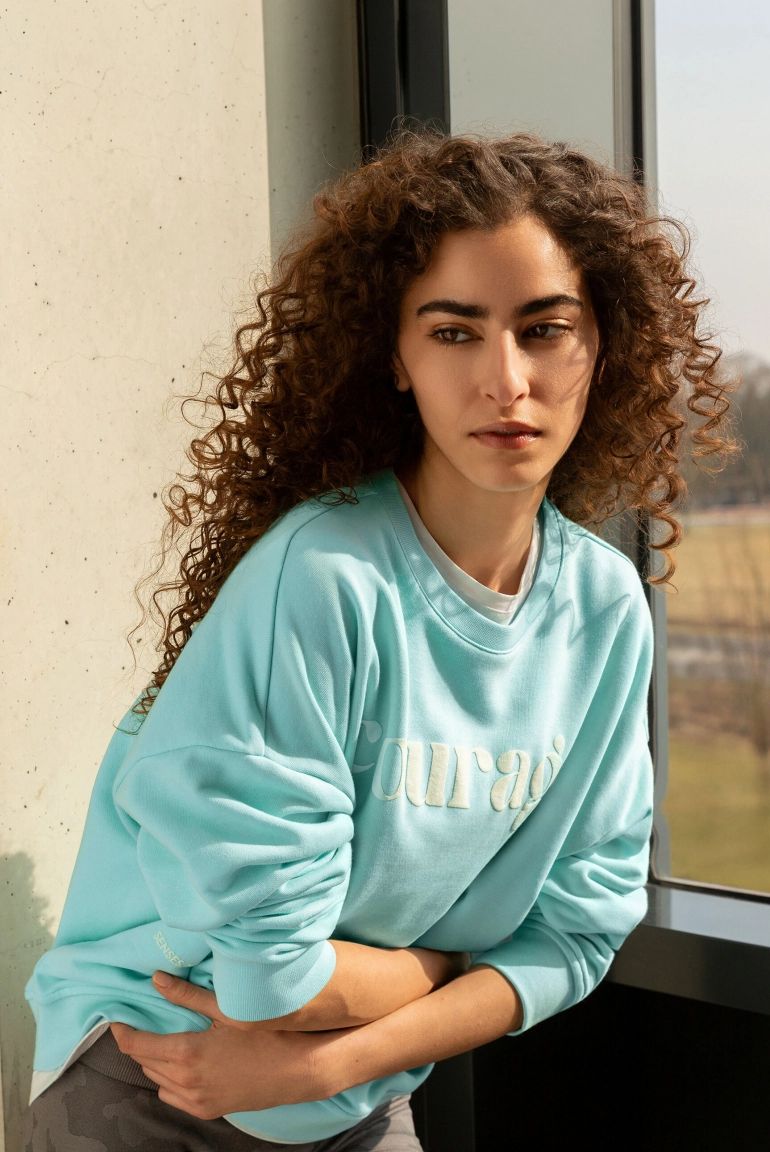 SENSES 2602396911 Pullover SU: RI mit Print, Damen, Türkis SENSES 2602396911 Pullover SU: RI mit Print, Damen, Türkis