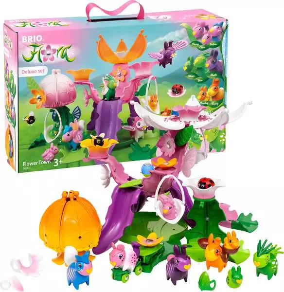 BRIO, Flora36242, Blumenstadt, Deluxe, Set, |, Spielset, für, endlosen, fantasievollen, Spielspaß, für, Mädchen, und, Jungen, ab, 3 BRIO Flora36242 Blumenstadt Deluxe Set | Spielset für endlosen fantasievollen Spielspaß für Mädchen und Jungen ab 3