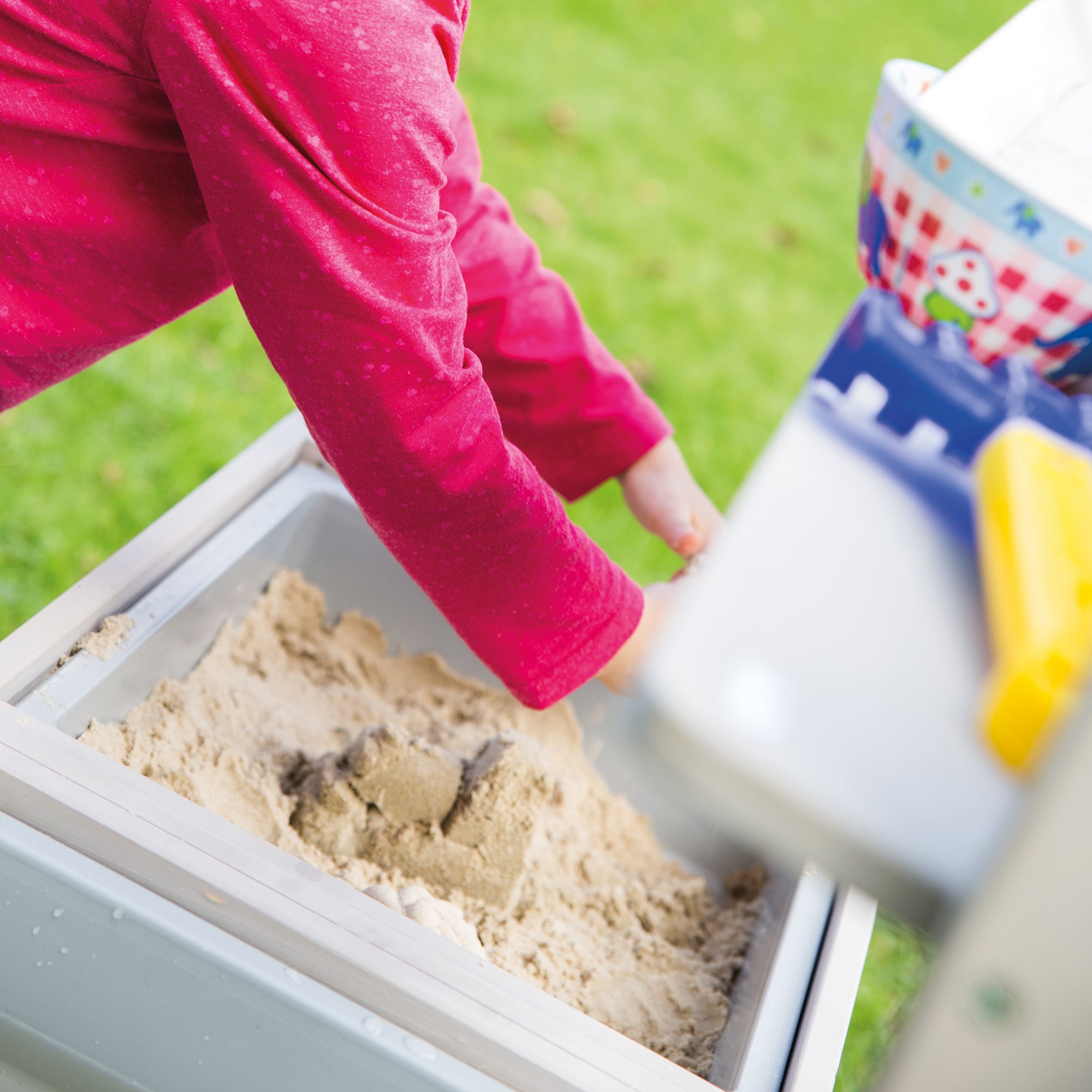 Roba 456006GA Kinderküche Outdoor+ mit Spielwanne, grau – Outdoor + - Produktbild 6