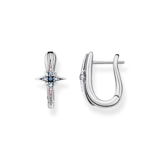 Thomas Sabo Ohrringe Creolen Royalty Stern Mit Steine Silber