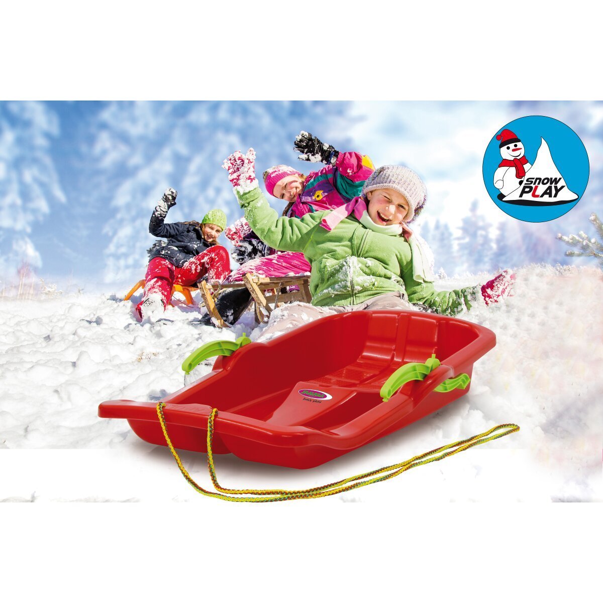 JAMARA Snow Play Bob Karol 80cm rot mit Bremse ab 3 Jahren JAMARA Snow Play Bob Karol 80cm rot mit Bremse ab 3 Jahren