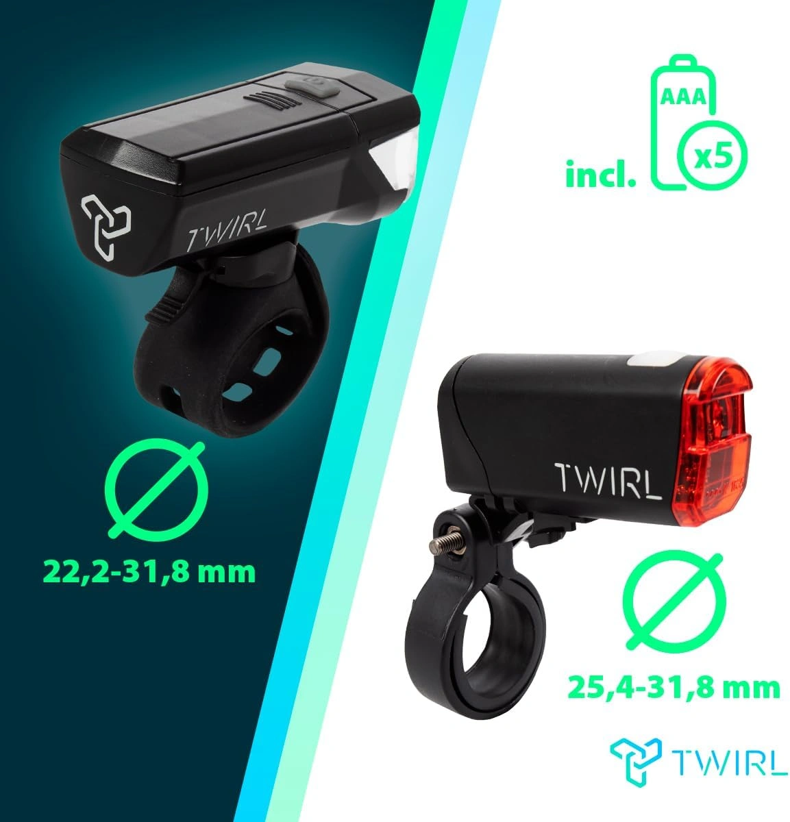 TWIRL 221106 – Lampenset EOS 30 LED Lampe + Rücklicht