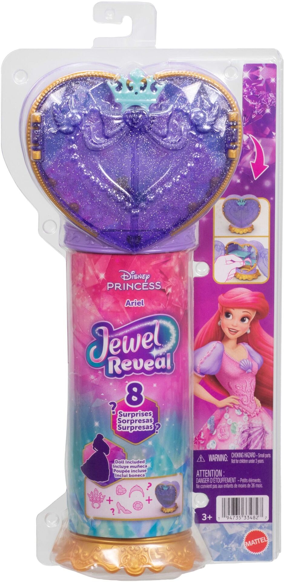 Disney Prinzessin Juwel Reveal Ariel Puppe - Mattel - MATTEL JHL49 Puppe - Mattel - Disney Prinzessin Juwel Reveal Ariel Puppe - Modell MATTEL JHL49