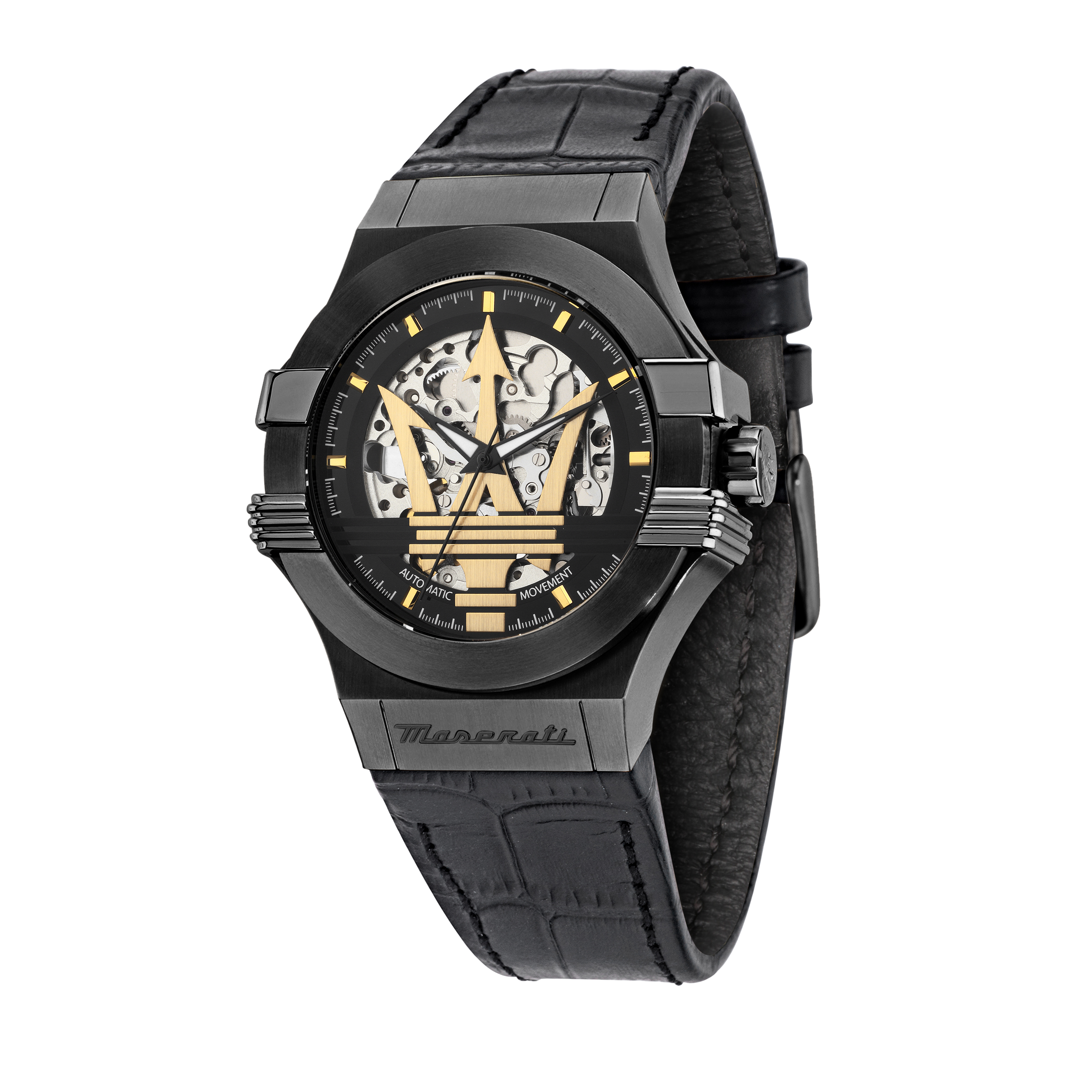 Maserati Potenza Herrenuhr Automatik 42mm Schwarz