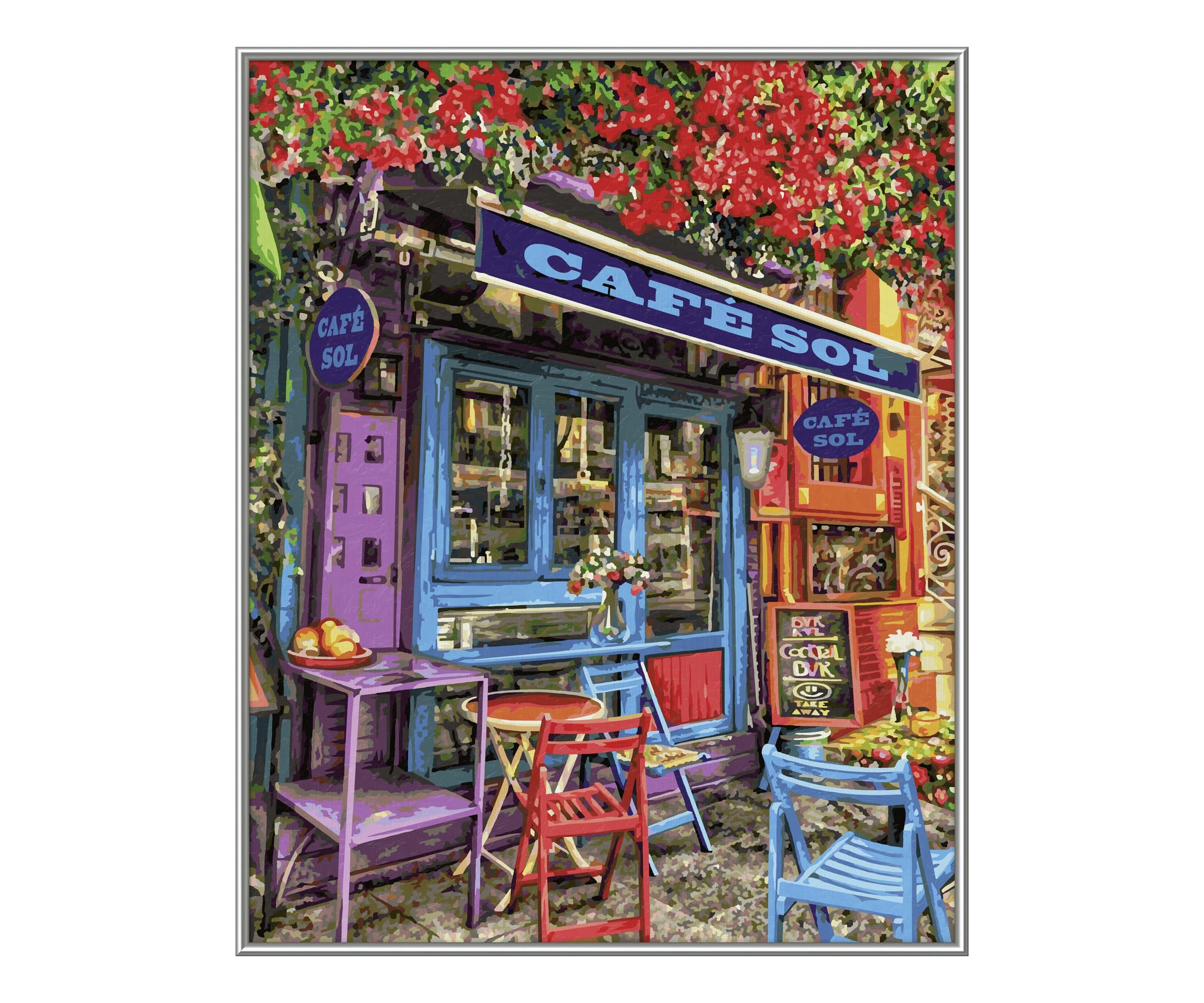 Schipper Mnz - Buntes Café - Farbenfrohes Malset Für Genießer 609130903 Restaurant, Café, Innenarchitektur, Stuhl, Esstisch