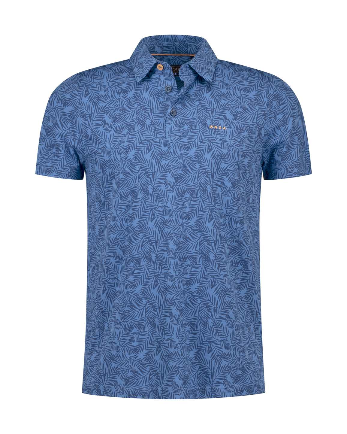 NZA 26CN111NS Poloshirt - Blau / Palmen NZA 26CN111NS Poloshirt - Blau / Palmen