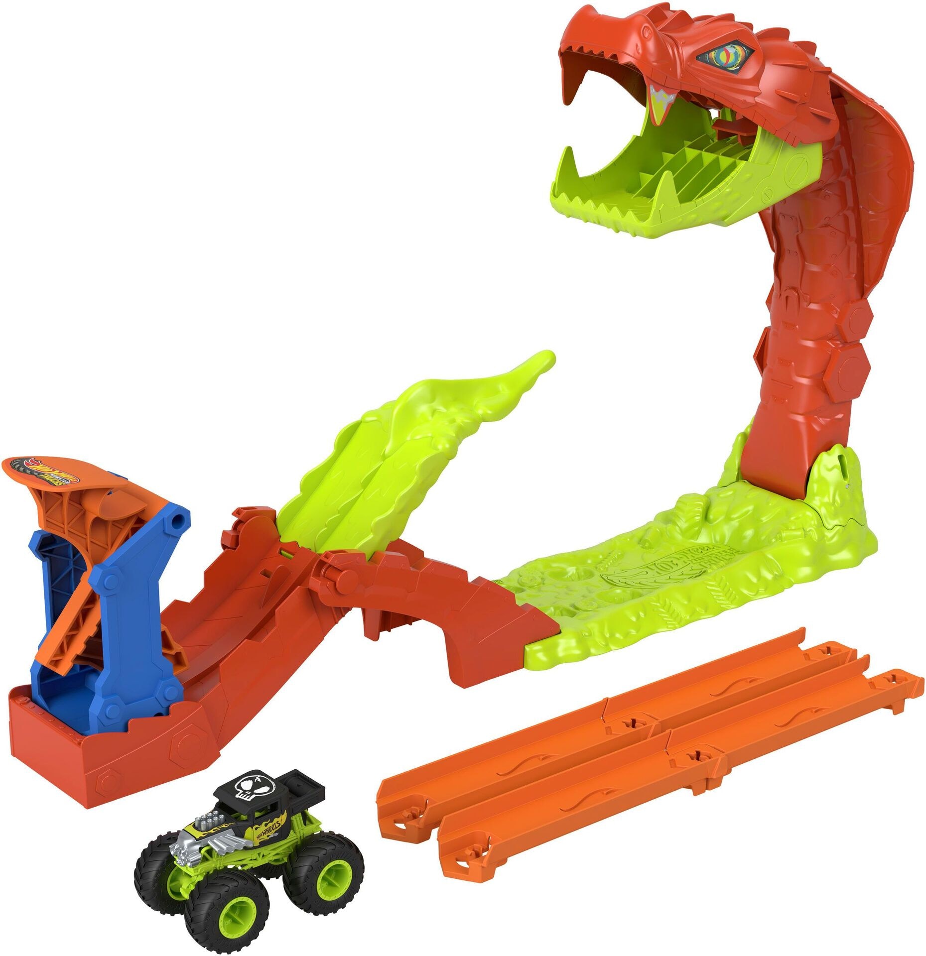 Hot Wheels Monster Trucks Gigantische Schlangenjagd - Mattel - MATTEL JJN44 Truck - Mattel - Hot Wheels Monster Trucks Gigantische Schlangenjagd - Modell MATTEL JJN44