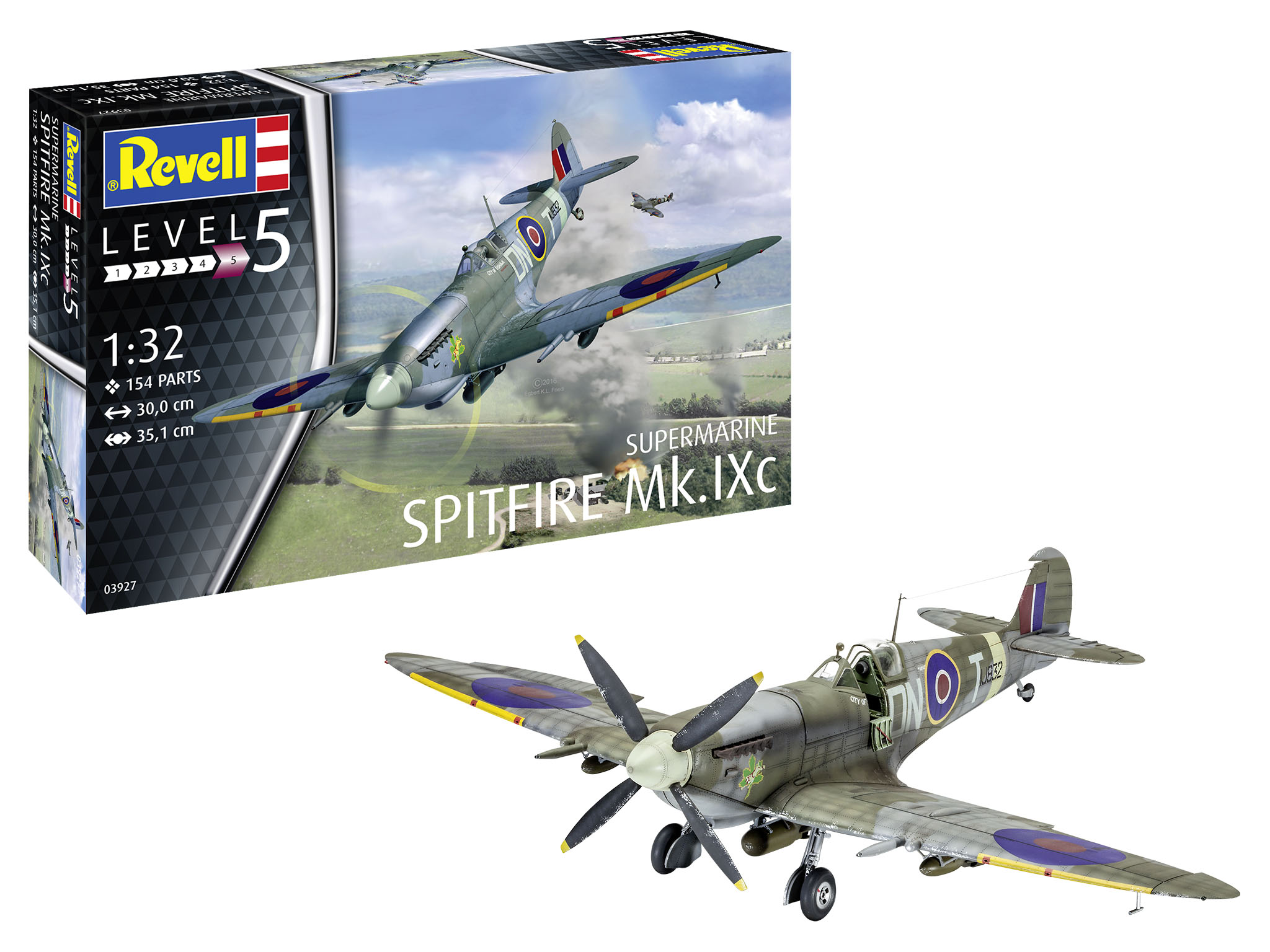 Revell 03927 Supermarine Spitfire Mk.IXC Modellbausatz Flugzeug, Kampfflugzeug, Bomber, Jet