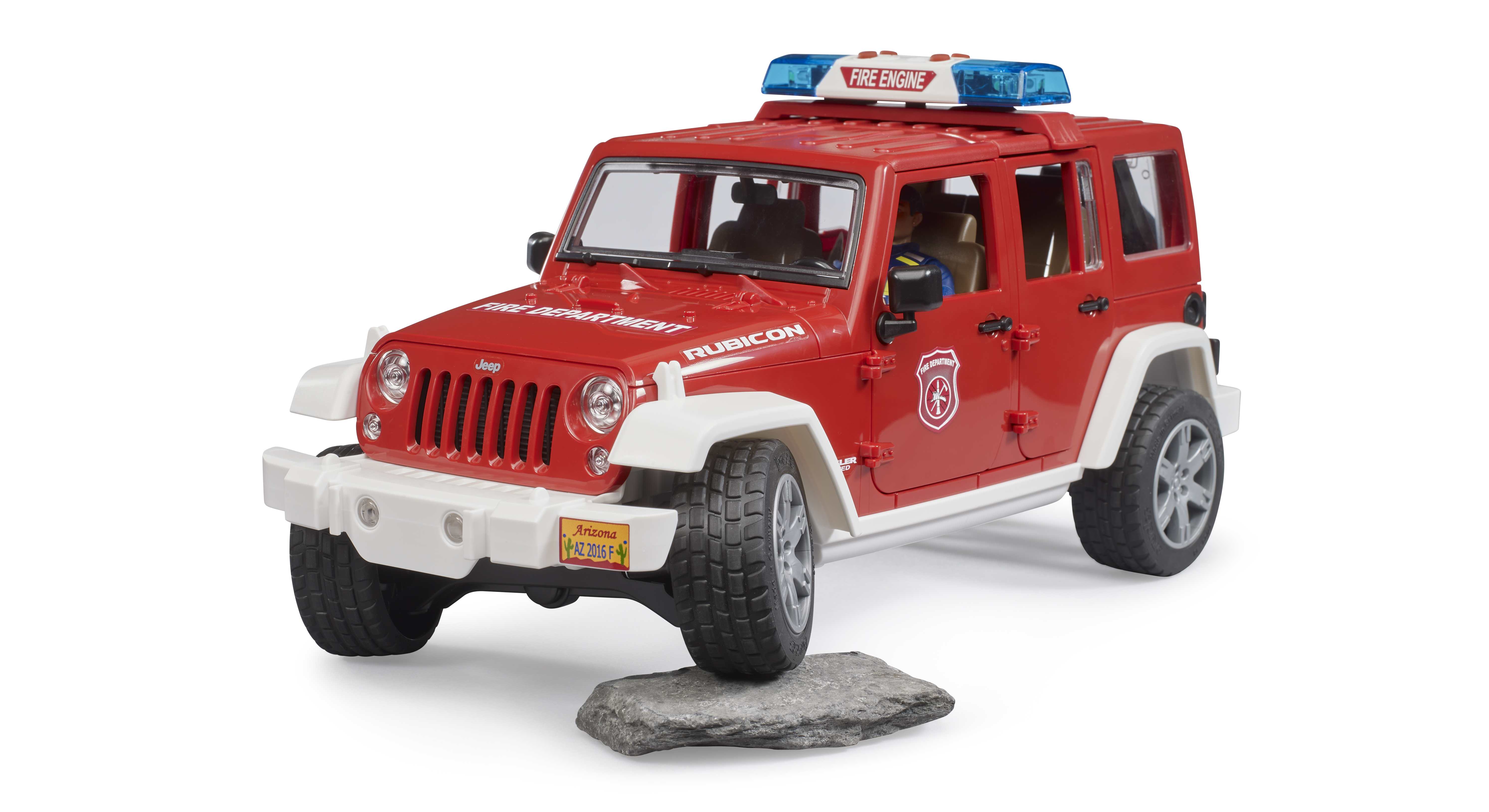BRUDER 02528 - Jeep Wrangler Unlimited Rubicon Feuerwehrfahrzeug mit Feuerwehrmann - Bild 2 BRUDER 02528 - Jeep Wrangler Unlimited Rubicon Feuerwehrfahrzeug mit Feuerwehrmann - Bild 2