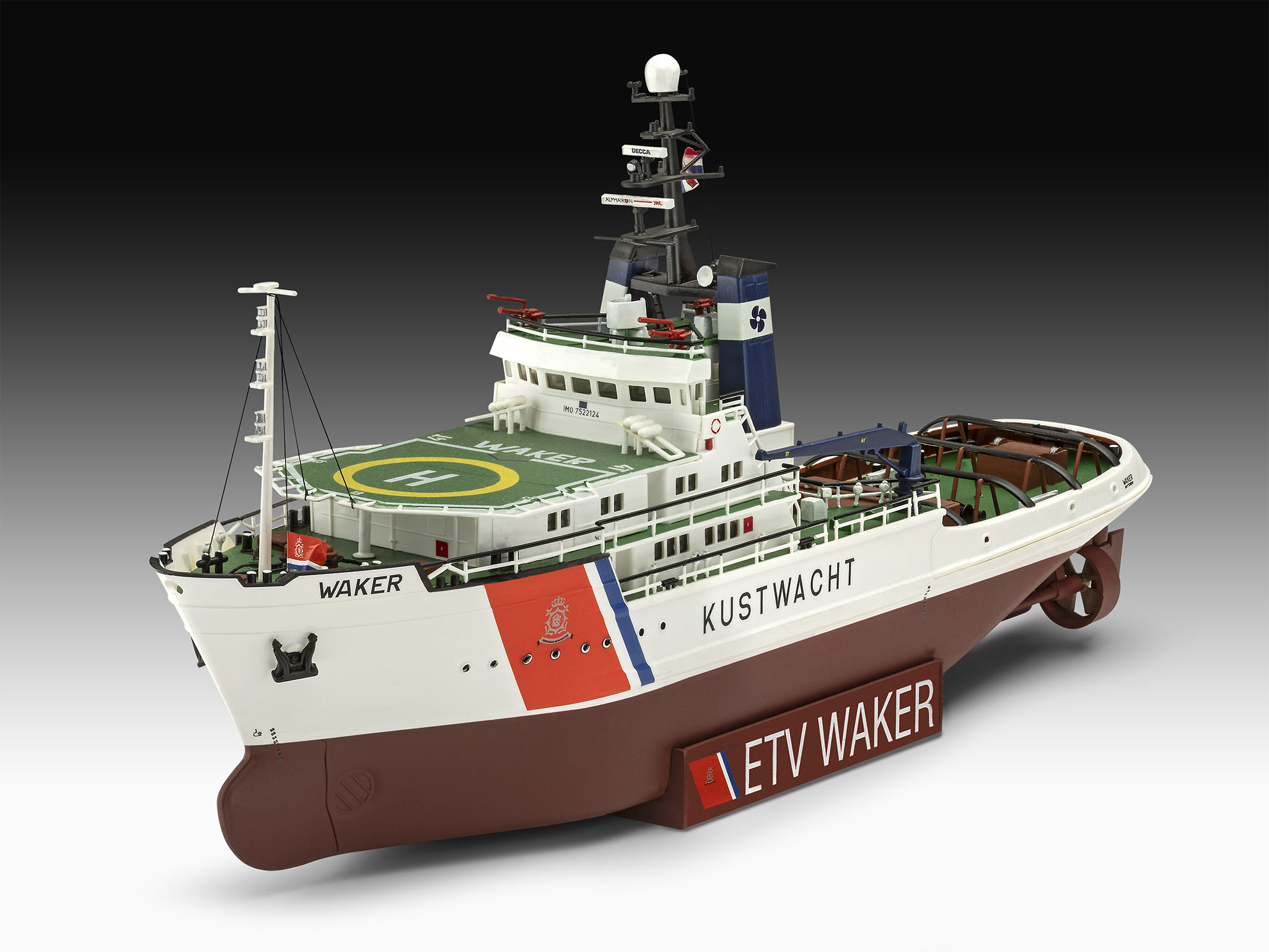 Revell 05240 ETV Waker Küstenwachschiff Modellbausatz Boot, Transport, Fahrzeug, Wasserfahrzeug