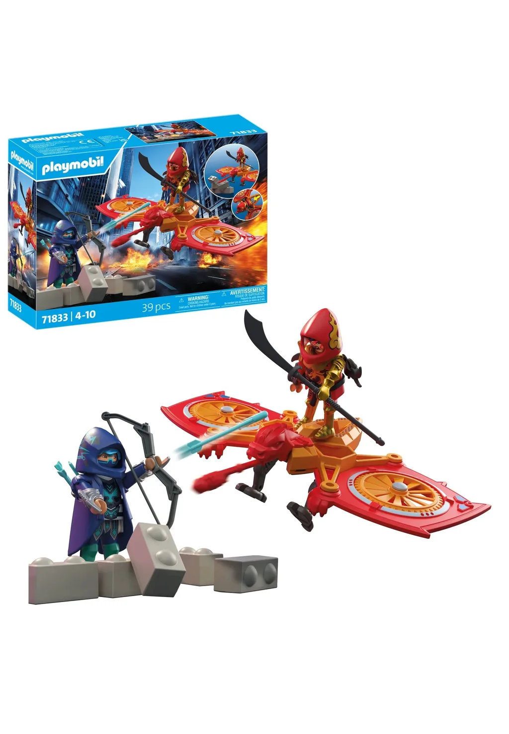 PLAYMOBIL 71833 Helden-Drohne gegen bösen Ninja