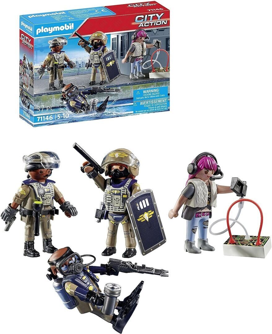 PLAYMOBIL 71146 Swat-Figurenset Spielzeug, Person, Helm, Junge, Kind