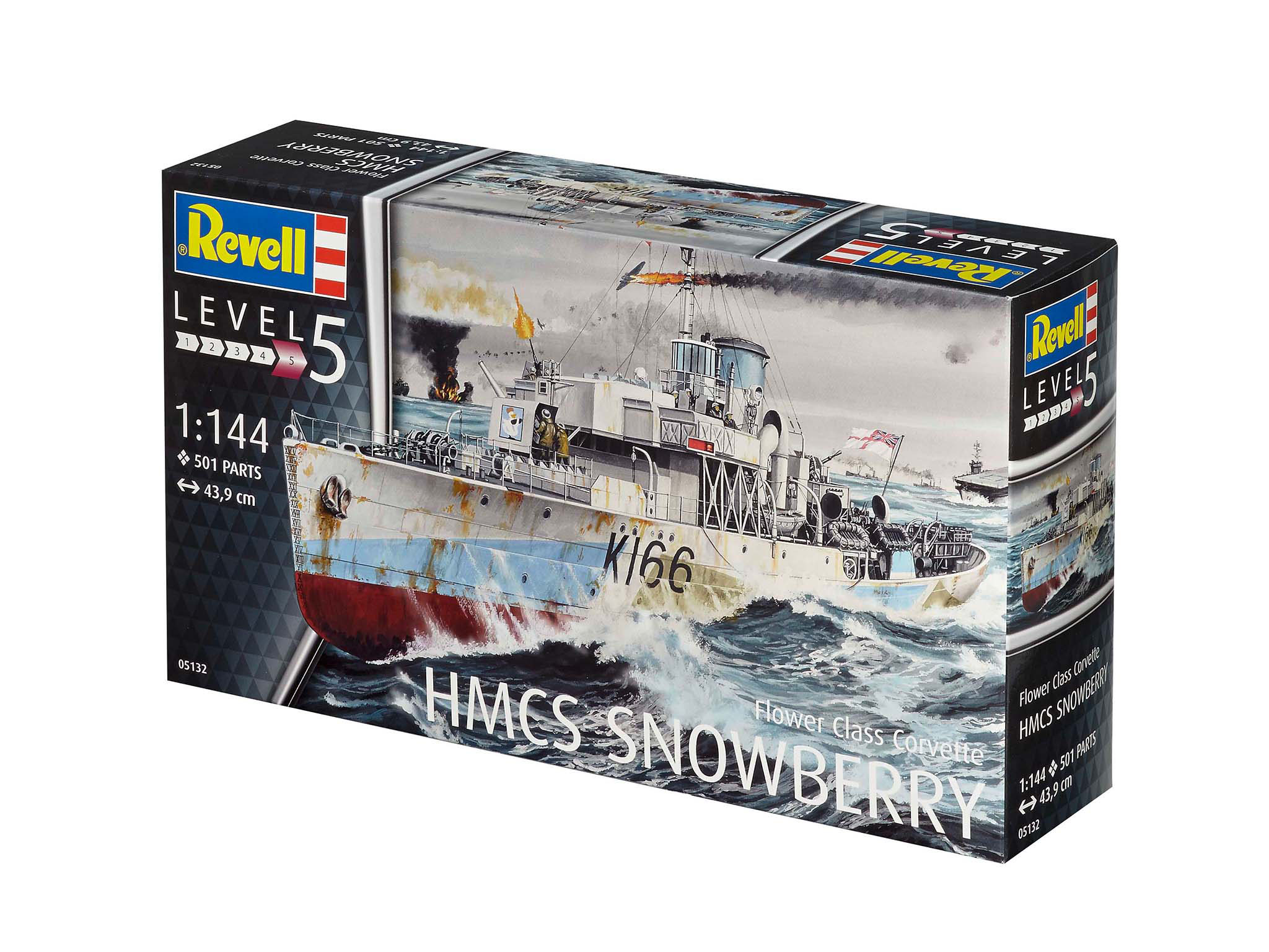 Revell 05132 Flower Class Corvette HMCS Snowberry Modellbausatz Kreuzer, Schiff, Transport, Fahrzeug, Wasserfahrzeug