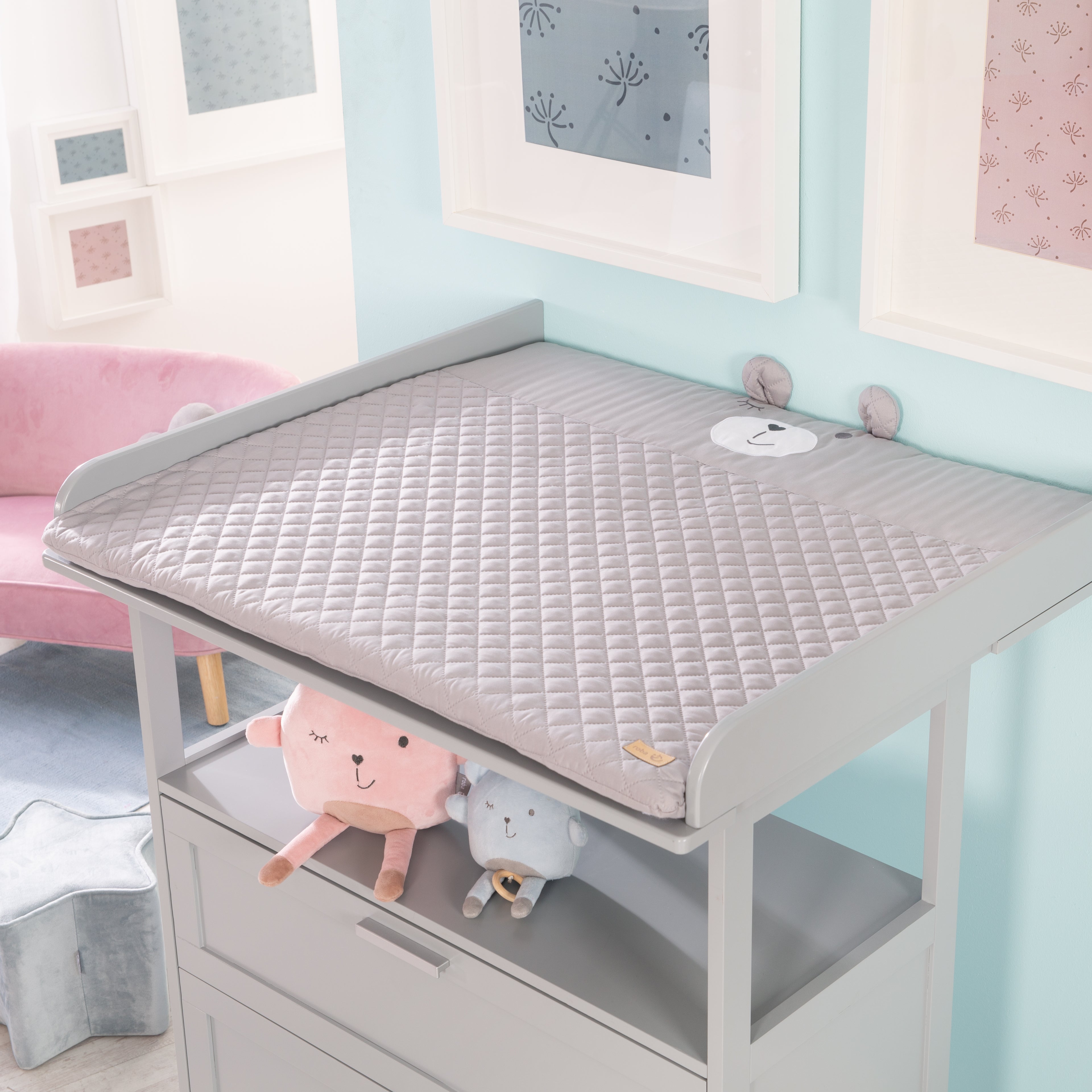 Roba 307075V230 Krabbeldecke mit Spielbogen grau – Krabbeldecken - Produktbild 3