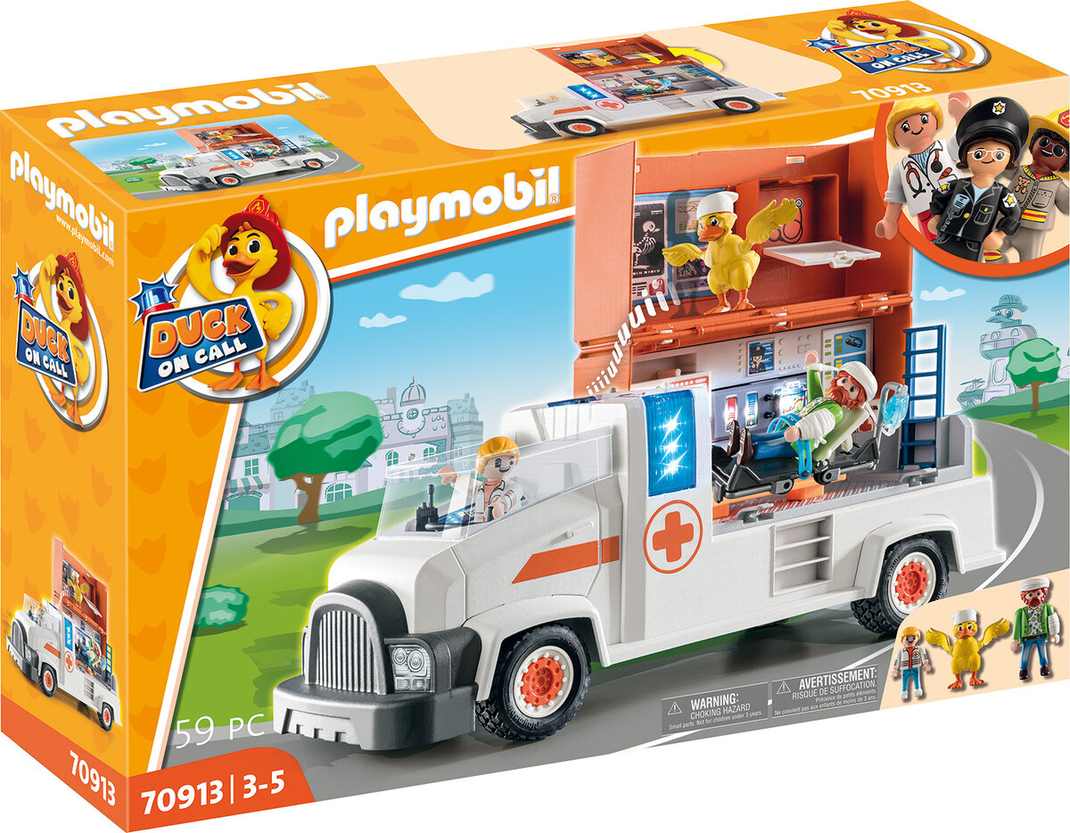 PLAYMOBIL 70913 DUCK ON CALL Notarzt Truck PLAYMOBIL, 70913, DUCK, ON, CALL, Notarzt, Truck, Maschine, Rad, Person