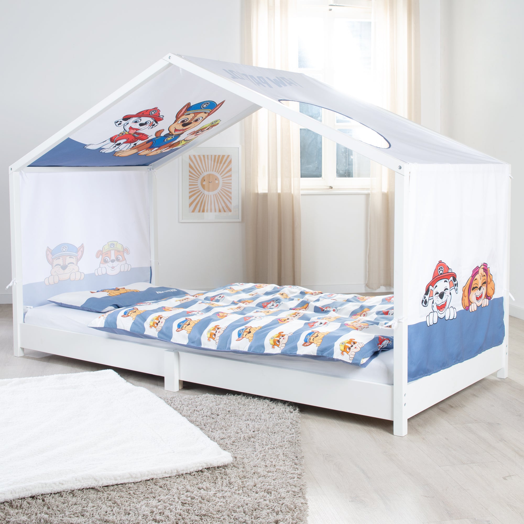 Roba 0286PW1 Hausbettbezug 90x200 cm Paw Patrol weiß – Bettenzubehör - Bild 5 Roba 0286PW1 Hausbettbezug 90x200 cm Paw Patrol weiß – Bettenzubehör - Produktbild 5