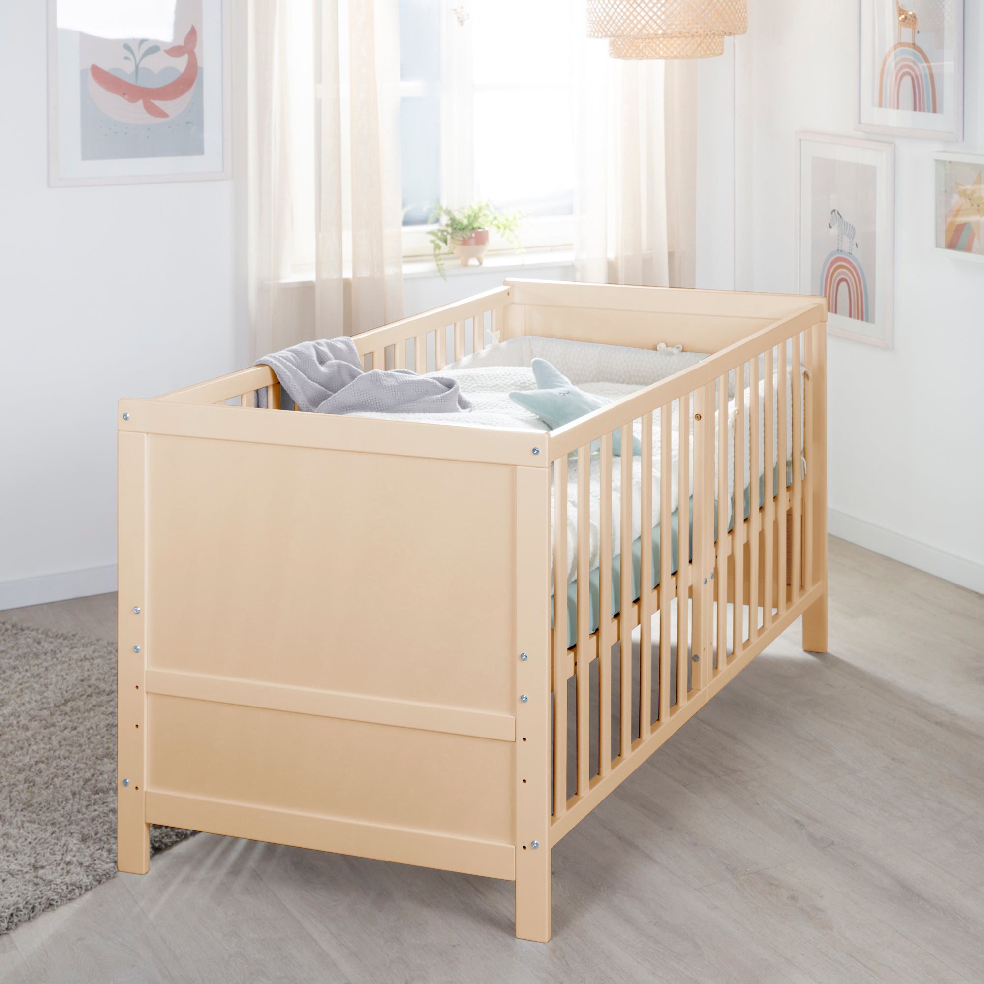 Roba 0194NAM Kombi-Kinderbett 70x140 cm + Matratze natur lackiert – Komplettbettsets & Einzelbetten - Bild 2 Roba 0194NAM Kombi-Kinderbett 70x140 cm + Matratze natur lackiert – Komplettbettsets & Einzelbetten - Produktbild 2