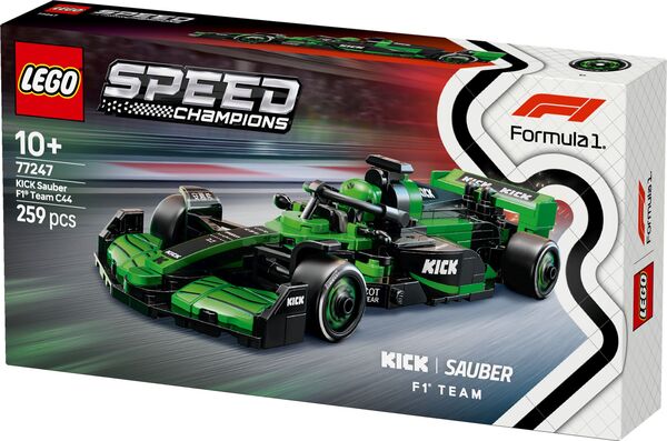 LEGO® Speed Champions Aston Martin Aramco F1 AMR24 Rennauto 77245 Gras, Pflanze, Formel Eins, Fahrzeug, Rasenmäher, Gras, Pflanze, Formel Eins, Fahrzeug, Rasenmäher