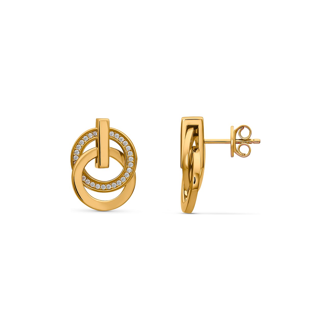 JETTE S.87745015 OHRSTECKER, KREISE, GELBGOLD JETTE S.87745015 OHRSTECKER, KREISE, GELBGOLD