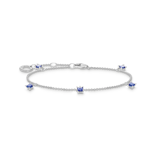 Thomas, Sabo, Armband, Mit, Blauen, Steinen, Länge, 19, Cm, Zubehor, Armreif, Schmuck, Diamant, Edelstein
