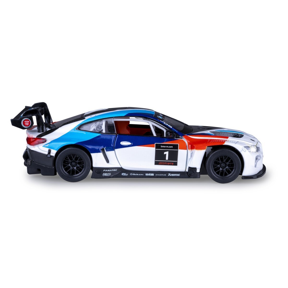 JAMARA BMW M4 GT3 Diecast 1:32 weiß inkl. Knopfzellen ab 3 Jahren