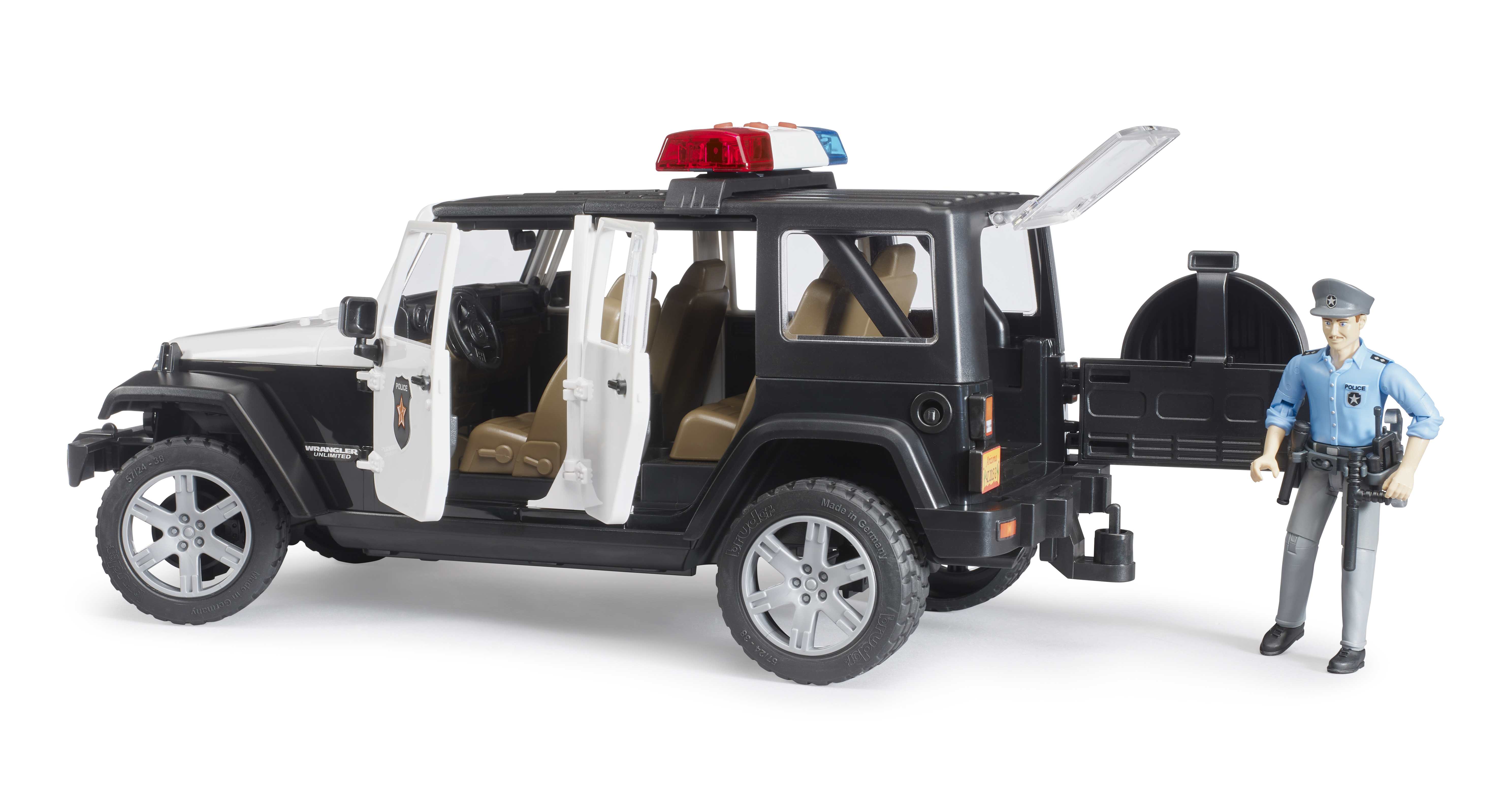 BRUDER 02526 - Jeep Wrangler Unlimited Rubicon Polizei Fahrzeug mit Polizist und Ausstattung - Bild 6 BRUDER 02526 - Jeep Wrangler Unlimited Rubicon Polizei Fahrzeug mit Polizist und Ausstattung - Bild 6