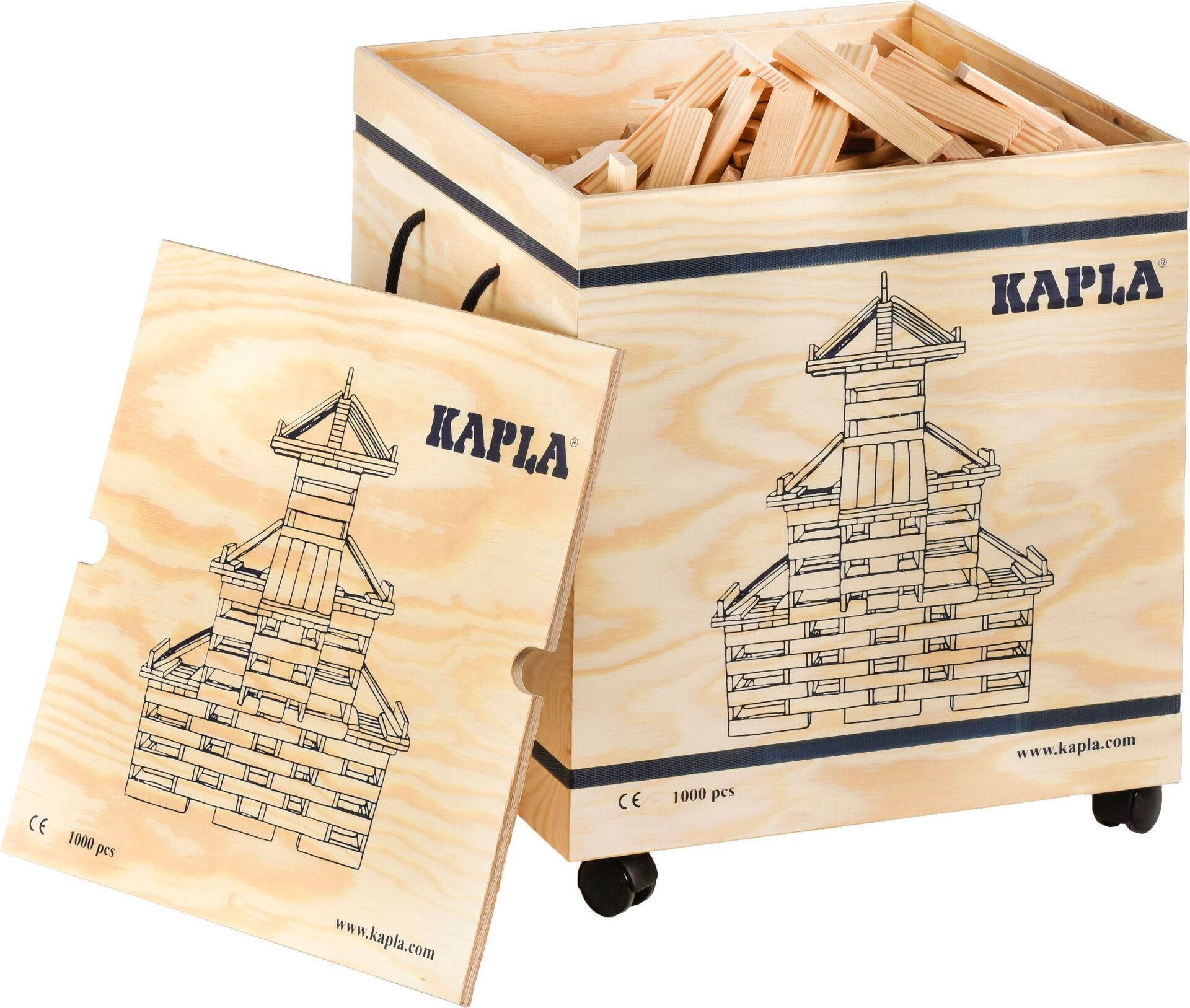 Produktfoto - Kapla France SARL - KAPLA 1000er Kasten - PC - Modell KAPLA PC Produktbild fuer Online-Shop