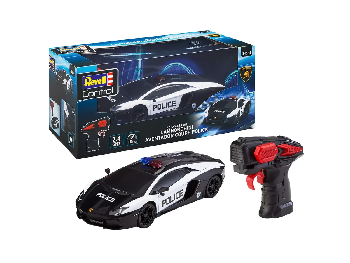 Revell 24664 RC Scale Car Lamborghini Aventador Coupe Police Revell Control Ferngesteuertes Polizeiauto Revell, 24664, RC, Scale, Car, Lamborghini, Aventador, Coupe, Police, Revell, Control, Ferngesteuertes, Polizeiauto