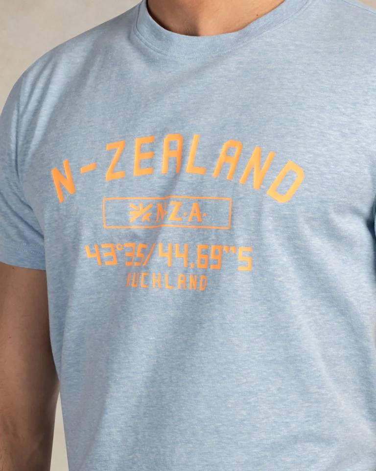 NZA 26CN720BM T-Shirt - Hellblau / Print - Bild 4 NZA 26CN720BM T-Shirt - Hellblau / Print - Bild 4