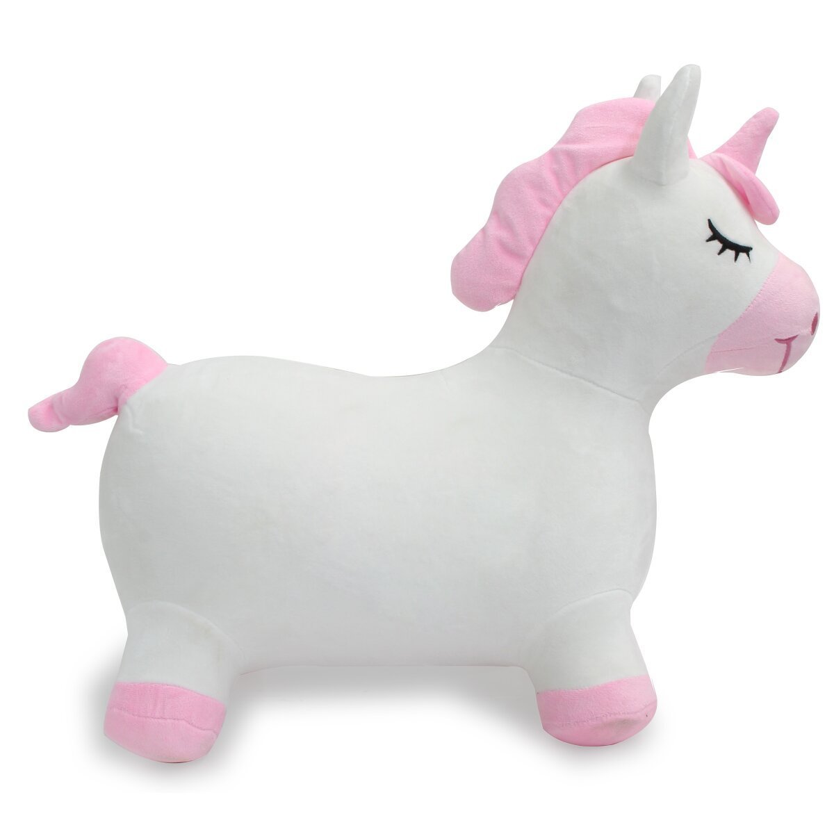 JAMARA Hüpftier Einhorn HoppyDoo mit Plüschbezug und Pumpe ab 12 Monaten