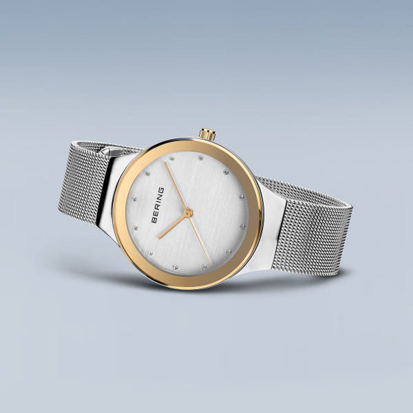 Bering 12934-010 Damenuhr, Milanaise, Silber/Gold Bering 12934-010 Damenuhr, Milanaise, Silber/Gold