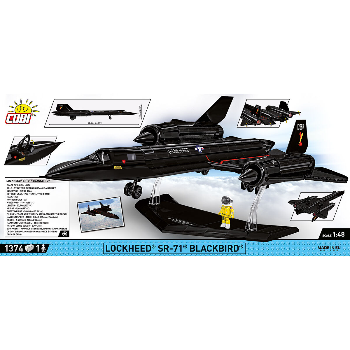 COBI 5891 - Lockheed SR-71 Blackbird - Bild 4 COBI 5891 - Lockheed SR-71 Blackbird - Bild 4
