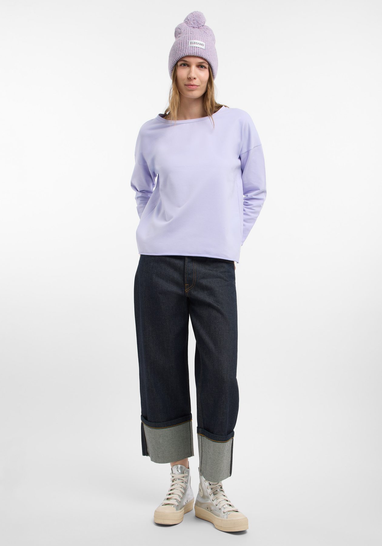 Elbsand Riane Pullover in Hellpurple
