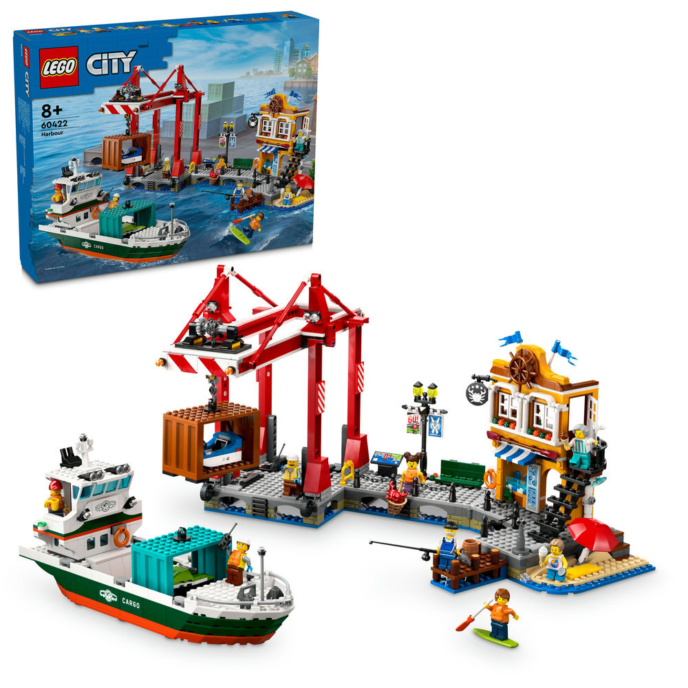 LEGO® City Hafen mit Frachtschiff 60422 Boot, Transport, Fahrzeug