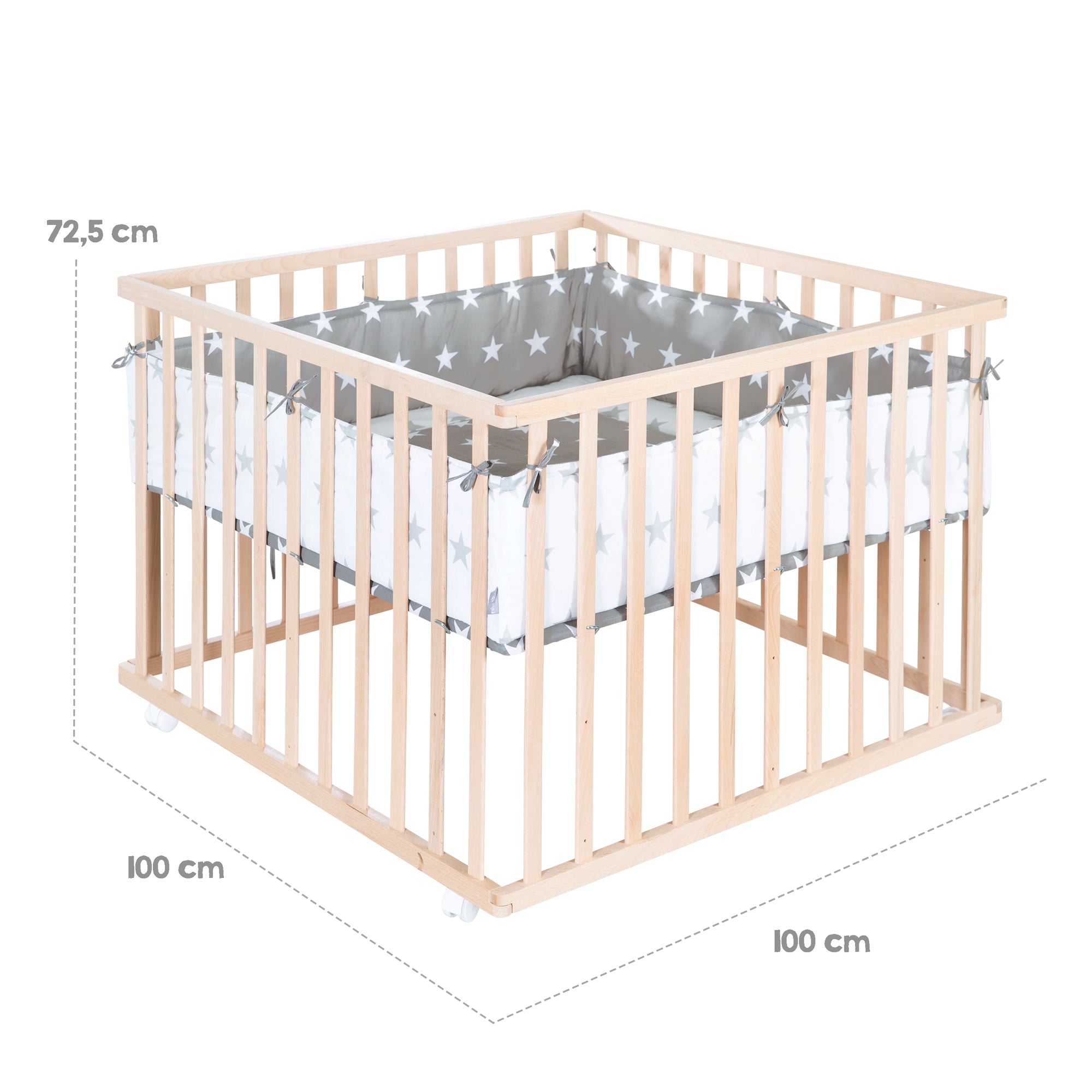 Roba 0246NAV190 Laufgitter 100x100 Little Stars Bio Buche natur - Bild 3 Roba 0246NAV190 Laufgitter 100x100 Little Stars Bio Buche natur - Produktbild 3
