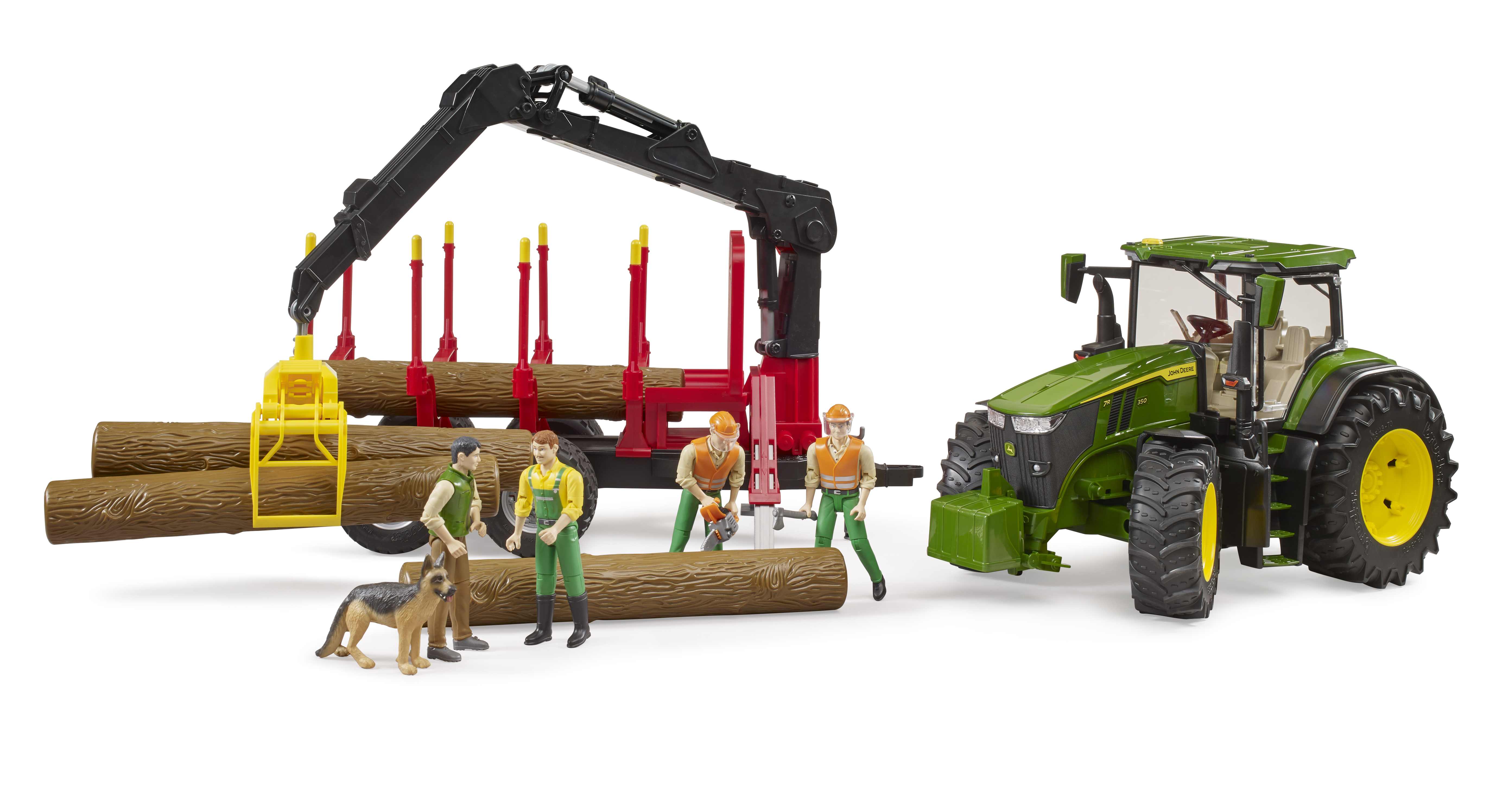 BRUDER 03154 - John Deere 7R 350 mit Rückeanhänger und 4 Baumstämmen - Bild 5 BRUDER 03154 - John Deere 7R 350 mit Rückeanhänger und 4 Baumstämmen - Bild 5