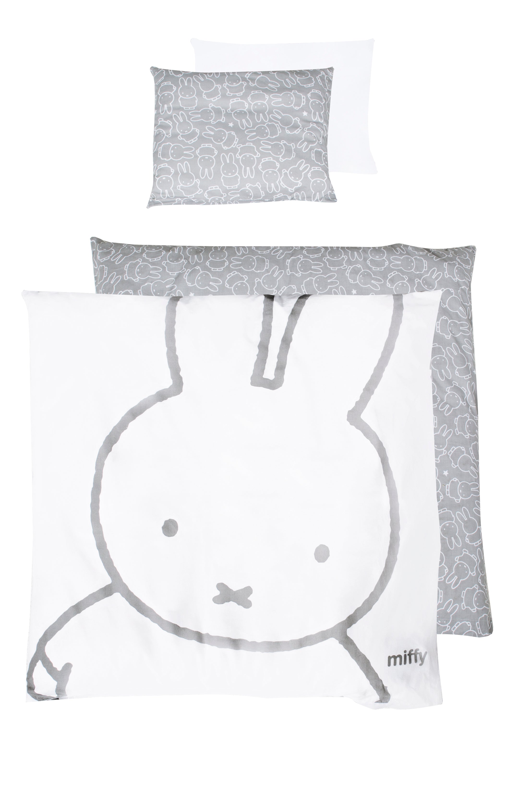 Roba 1490S210 Wiegenset 2-teilig Miffy grau – Bettwäschen - Bild 1 Roba 1490S210 Wiegenset 2-teilig Miffy grau – Bettwäschen - grau - Bettwäschen - Produktbild 1