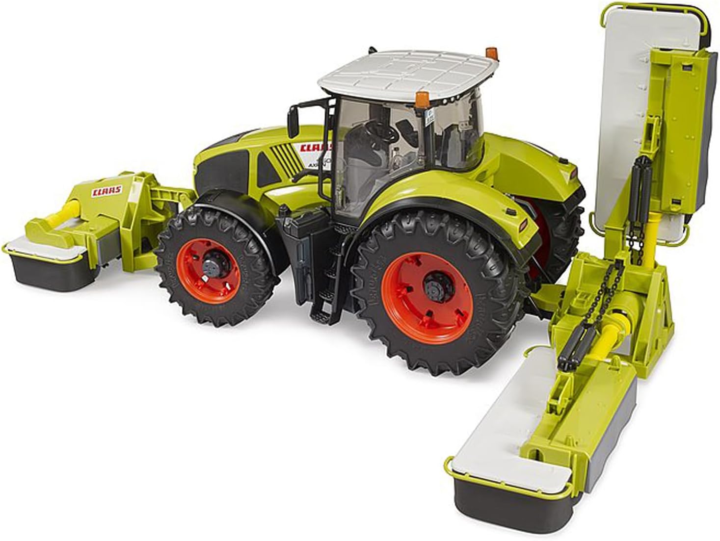 BRUDER 02218 - Claas Disco 8550 C Plus Dreifach-Mähwerk Traktor, Fahrzeug, Bulldozer, Maschine, Rad
