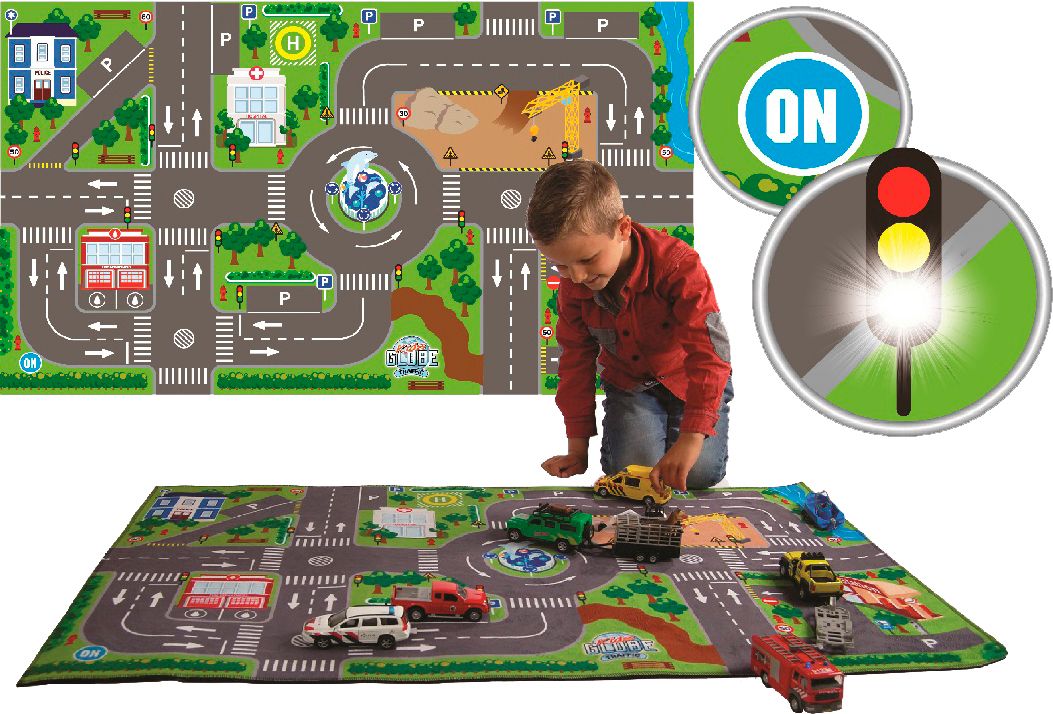 Spielteppich mit LED 70x120cm Junge, Kind, Männlich, Person, Spielzeug