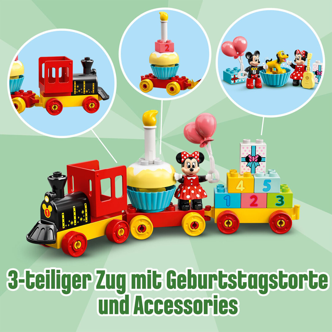 LEGO® DUPLO® Disney Mickys und Minnies Geburtstagszug 10941 Leute, Person, Rad, Zug, Spielzeug